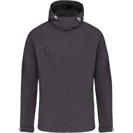 Kariban Herren Softshell-Jacke mit Abnehmbare Kapuze Titanium