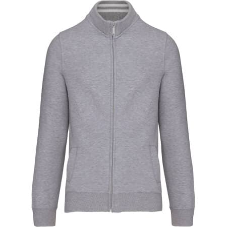Kariban Herren Fleece-Sweater mit Reißverschluss 