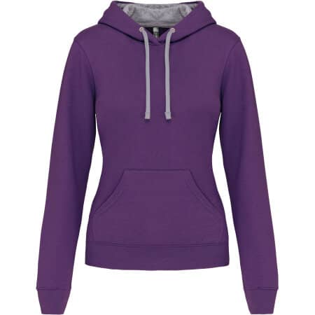 Kariban Damen-Kapuzensweatshirt bicolor 