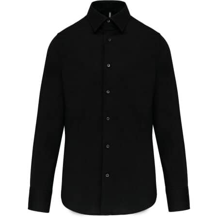 Kariban Damen Stretchbluse Langarm Black