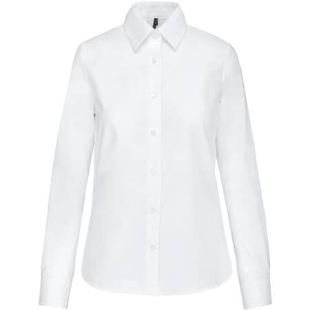 Kariban Damen Oxfordbluse Langarm 