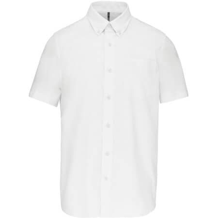 Kariban Herren Oxford Kurzarmhemd White