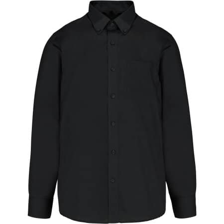 Kariban Herren Langarmhemd Bügelfrei Black