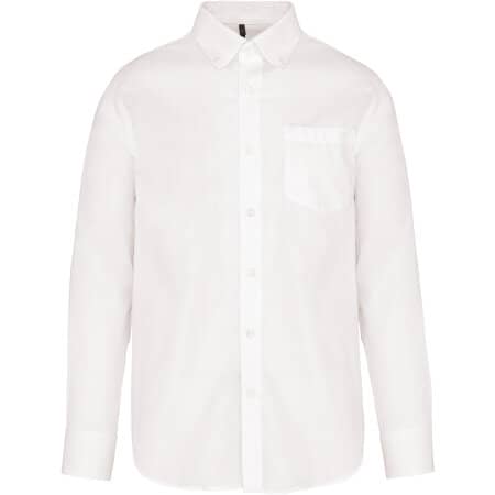 Kariban Herren Langarmhemd Bügelfrei White