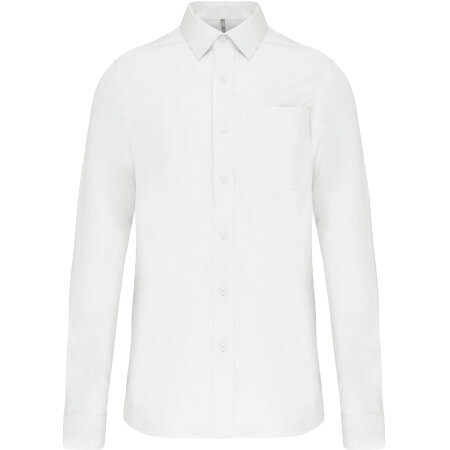 Kariban Herren Popelinehemd Langarm White