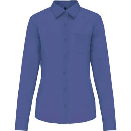 Kariban Popeline-Hemd Baumwollpolyester pflegeleicht für Damen Cobalt Blue
