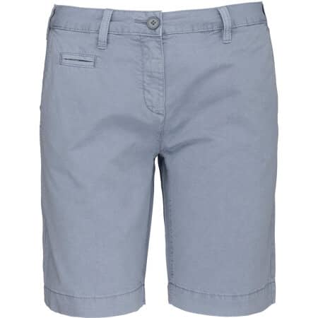 Kariban Bermuda-Shorts für Damen im ausgewaschenen Look 