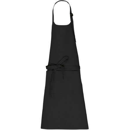 Kariban Schürze mit Tasche aus Bio-Baumwolle Black