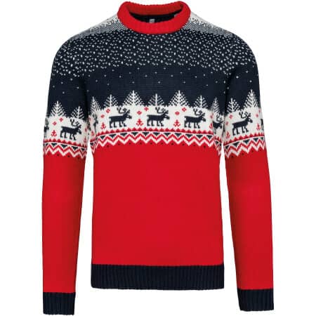 Kariban Weihnachtspullover mit Rundhalsausschnitt, Unisex 