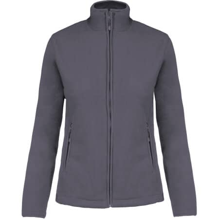 Kariban Mikrofleece-Jacke mit Reißverschluss für Damen Convoy Grey