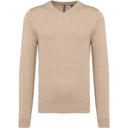 Kariban Herrenpullover mit V-Ausschnitt 