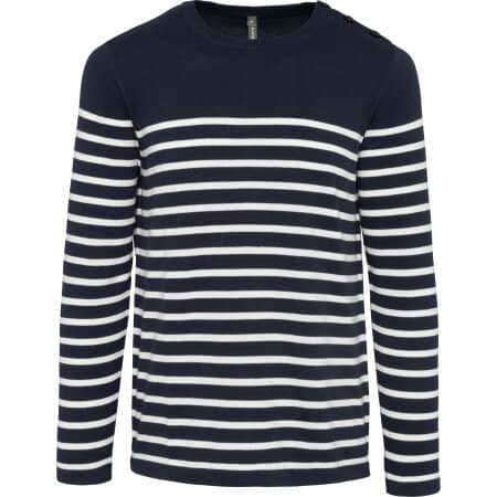 Kariban Herrenpullover im Marine-Stil 