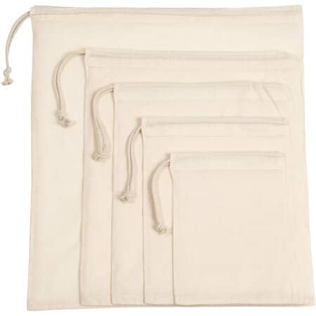 Kimood Tasche mit Kordelzug aus Bio-Baumwolle Large 