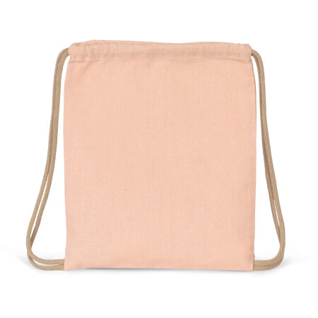 Kimood Kleiner recycelter Rucksack mit Kordelzugverschluss – Kindermodell Salmon