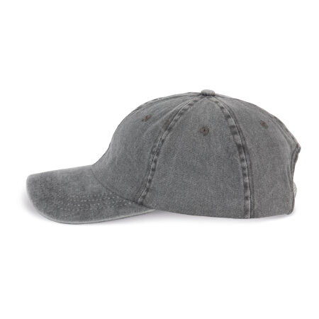 K-up Vintage Cap mit 6 Panels Storm Grey Washed
