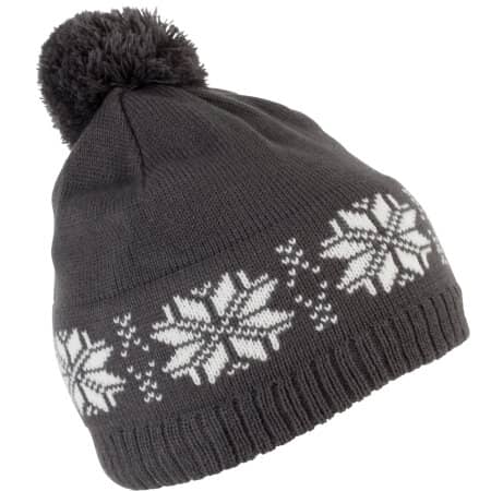 K-up Weihnachtsstrickmütze mit Sternmuster 