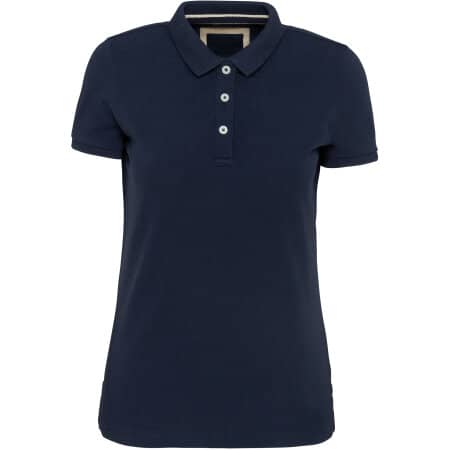 Kariban Kurzarm-Polohemd für Damen im Vintage-Stil 