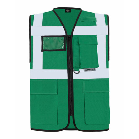 Korntex Executive Hi-Viz Safety Vest Green