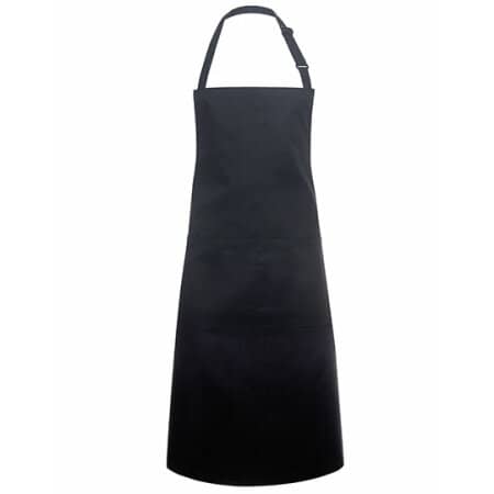 Karlowsky Latzschürze Basic mit Tasche und Schnalle Black (ca. Pantone Black 6 C)