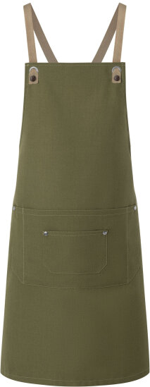 Schürzen: Latzschürze Urban-Nature mit Kreuzbändern und großer Tasche KY120 von Karlowsky