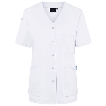 Karlowsky Kurzarm Damenkasack Essential White