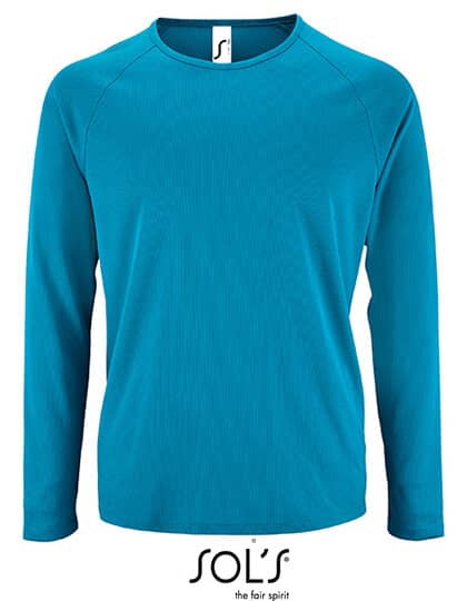 Longsleeves in Aqua: Men`s Long-Sleeve Sports T-Shirt Sporty L02071 von SOL´S