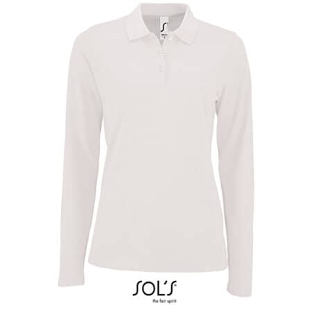 SOL´S Women`s Long-Sleeve Piqué Polo Shirt Perfect White