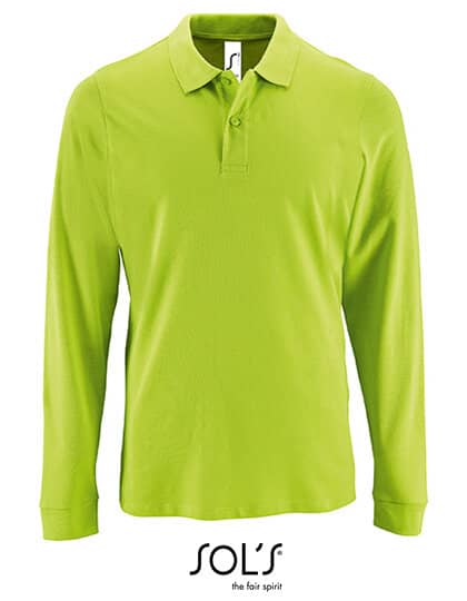 Poloshirts in Apple Green: Men`s Long-Sleeve Piqué Polo Shirt Perfect L02087 von SOL´S