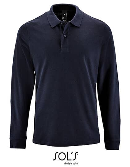 Poloshirts in French Navy: Men`s Long-Sleeve Piqué Polo Shirt Perfect L02087 von SOL´S