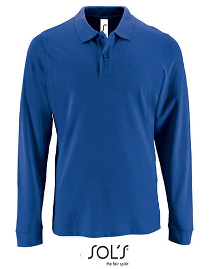 Poloshirts in Royal Blue: Men`s Long-Sleeve Piqué Polo Shirt Perfect L02087 von SOL´S