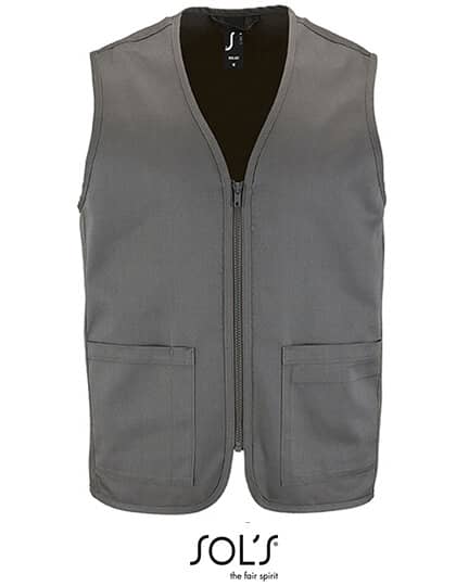 Westen in Charcoal Grey (Solid): Unisex Bodywarmer Wallace L02110 von SOL´S