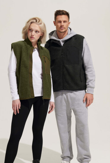 Westen: Unisex Sherpa Bodywarmer Fury L04041 von SOL´S