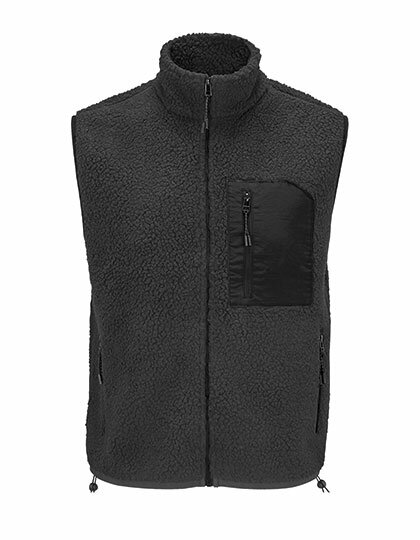 Westen in Carbon Grey|Black: Unisex Sherpa Bodywarmer Fury L04041 von SOL´S