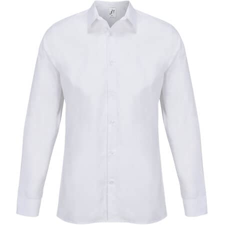 SOL´S Men´s Poplin Shirt Long Sleeve Bailey White