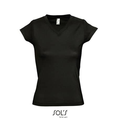 SOL´S Ladies` V-Neck-T-Shirt Moon Deep Black