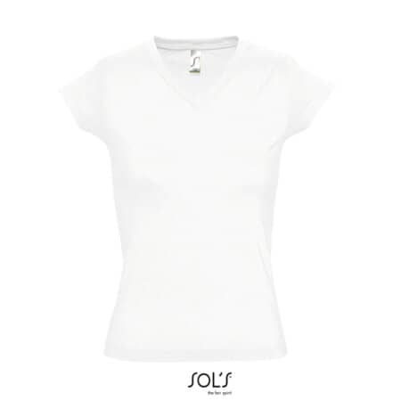 SOL´S Ladies` V-Neck-T-Shirt Moon White