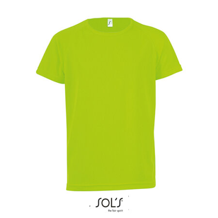 SOL´S Kids` Raglan Sleeved T-Shirt Sporty Neon Green