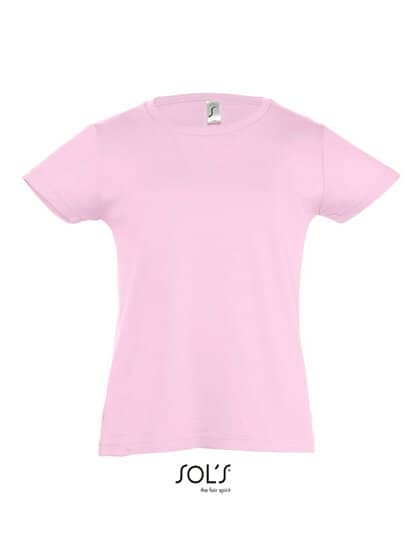 T-Shirts in Medium Pink: Kids` T-Shirt Girlie Cherry L225K von SOL´S