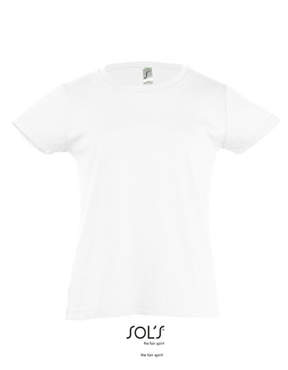 T-Shirts in White: Kids` T-Shirt Girlie Cherry L225K von SOL´S