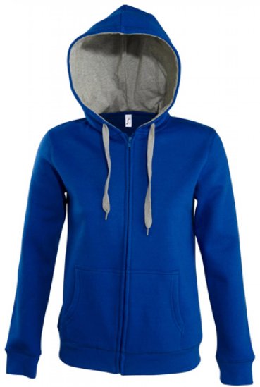 Jacken in Royal Blue|Grey Melange: Contrast Hooded Zip Jacket Soul Women L481 von SOL´S