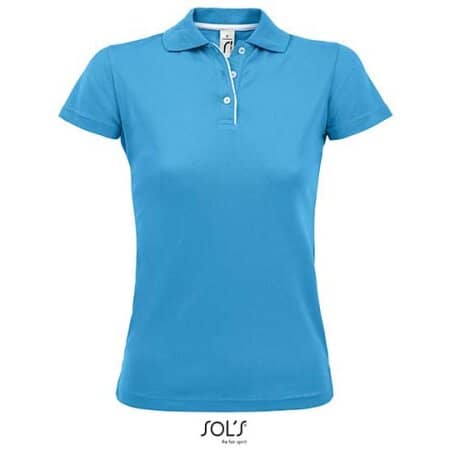SOL´S Women`s Sports Polo Shirt Performer Aqua
