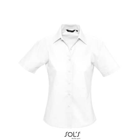 SOL´S Damen Oxford-Kurzarmbluse Elite White