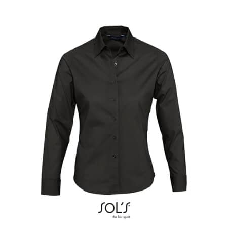 SOL´S Ladies` Long Sleeved Stretch Shirt Eden Black