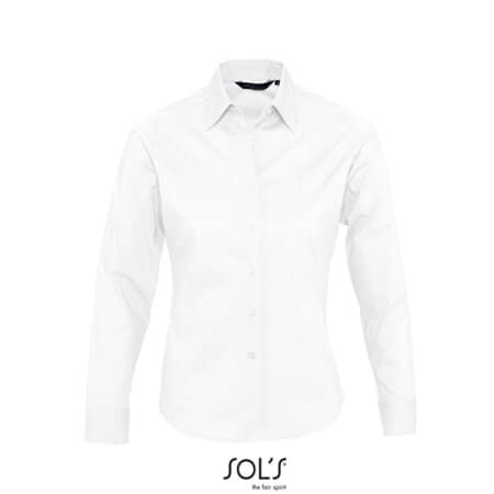 SOL´S Ladies` Long Sleeved Stretch Shirt Eden White