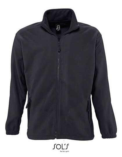 Jacken in Charcoal Grey (Solid): Fleecejacket North L742 von SOL´S