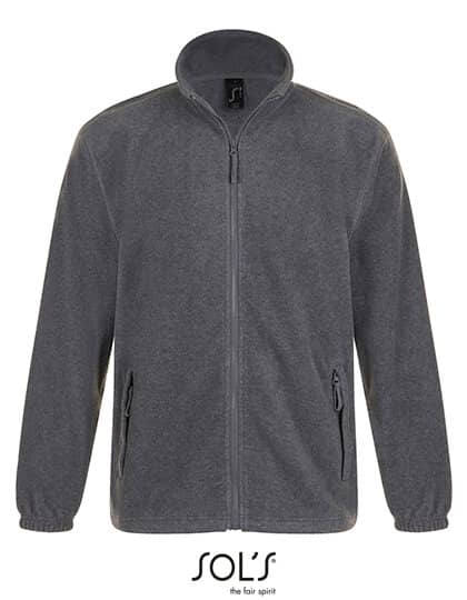 Jacken in Grey Melange: Fleecejacket North L742 von SOL´S