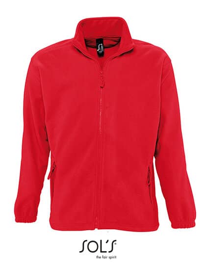 Jacken in Red: Fleecejacket North L742 von SOL´S