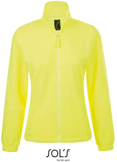 Jacken in Neon Yellow: Women`s Fleecejacket North L745 von SOL´S