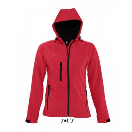 SOL´S Women`s Hooded Softshell Jacket Replay Pepper Red