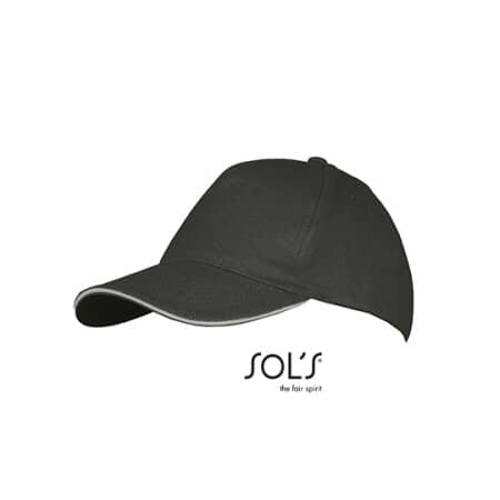 SOL´S Five Panels Cap Long Beach Dark Grey (Solid)|Light Grey (Solid)